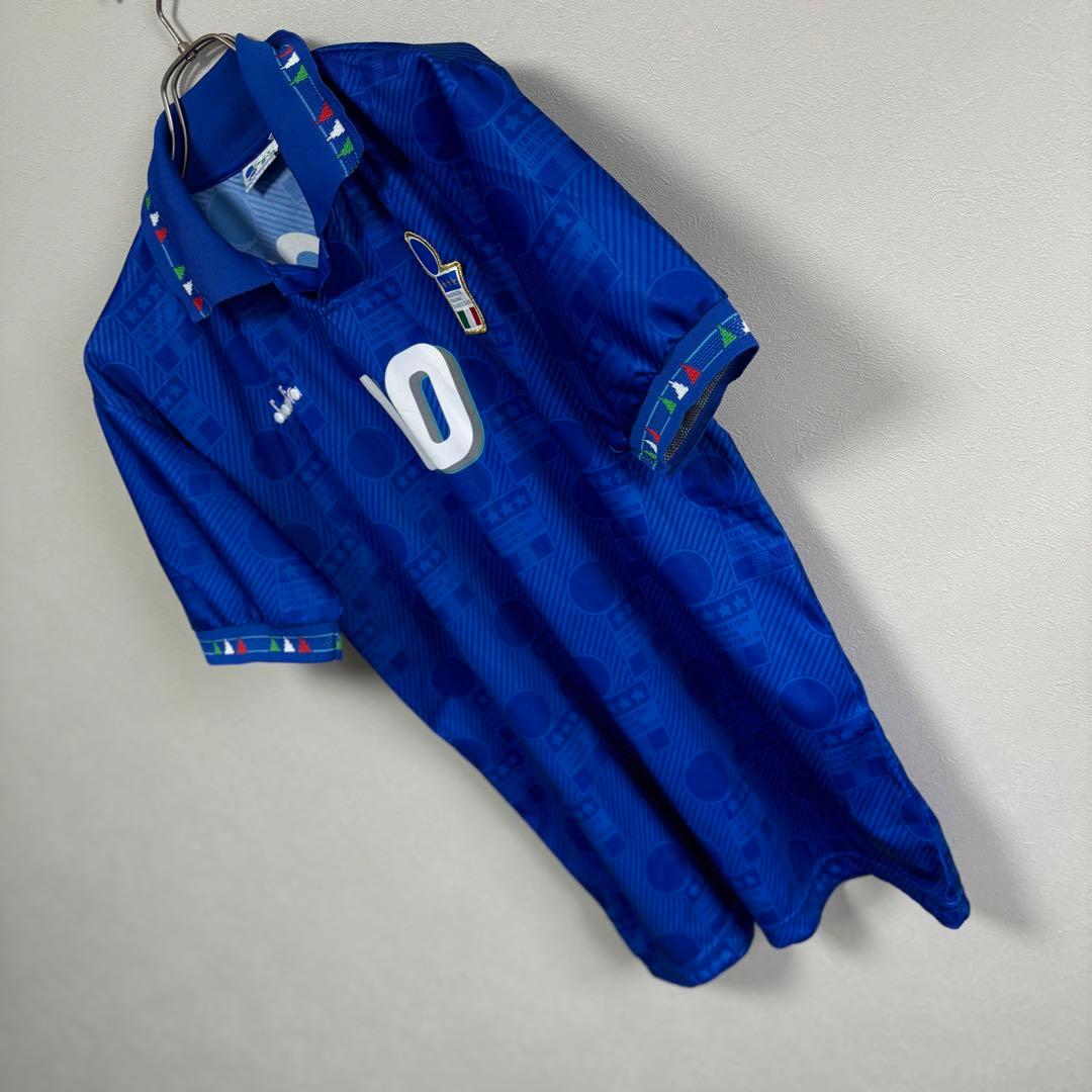 ロベルト・バッジョ DIADORA ディアドラ ユニフォーム ゲームシャツ 青