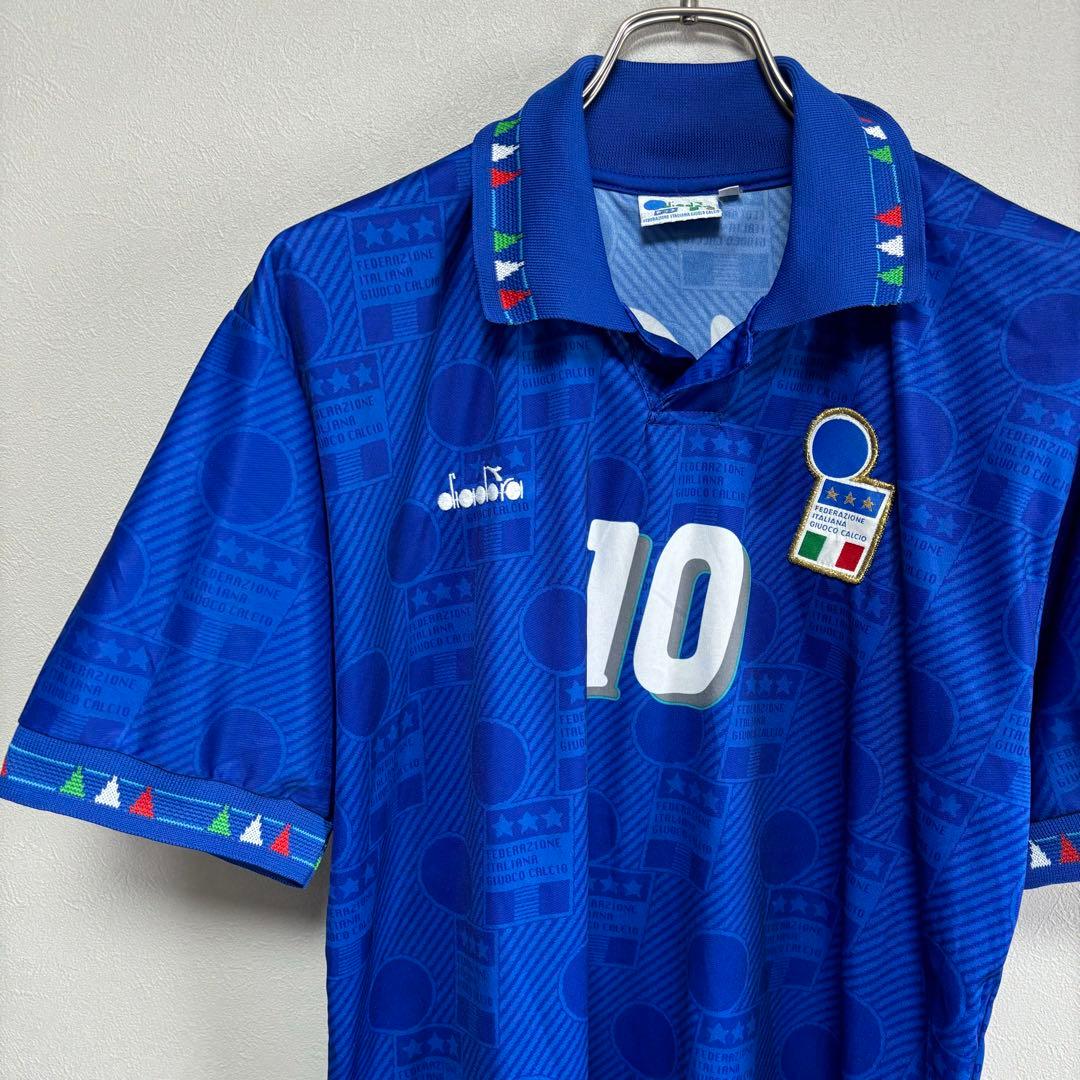 ロベルト・バッジョ DIADORA ディアドラ ユニフォーム ゲームシャツ 青