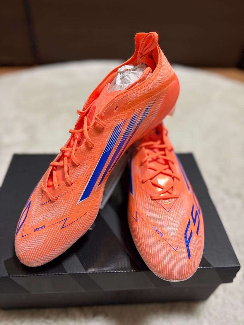 F50 サッカーシューズ オレンジ/ブルーFG