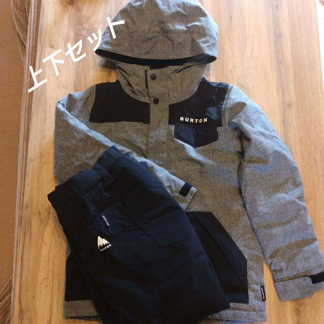 BURTON スノーボードウェア Mサイズ グレー/ブラック 上下セット