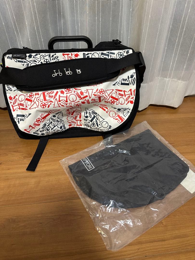 ダーボーBROMPTON用 Sバッグユニオンジャック柄ブラックフラップ付き