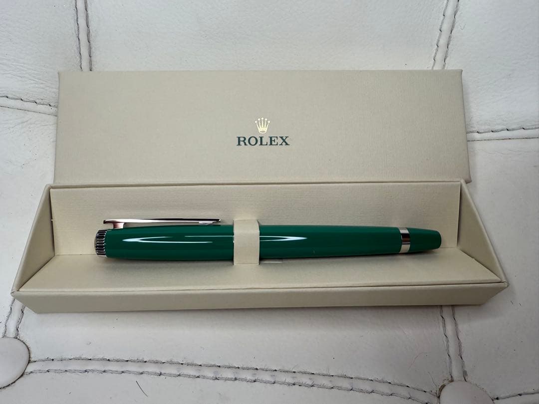 ROLEX グリーン ボールペン ノベルティ