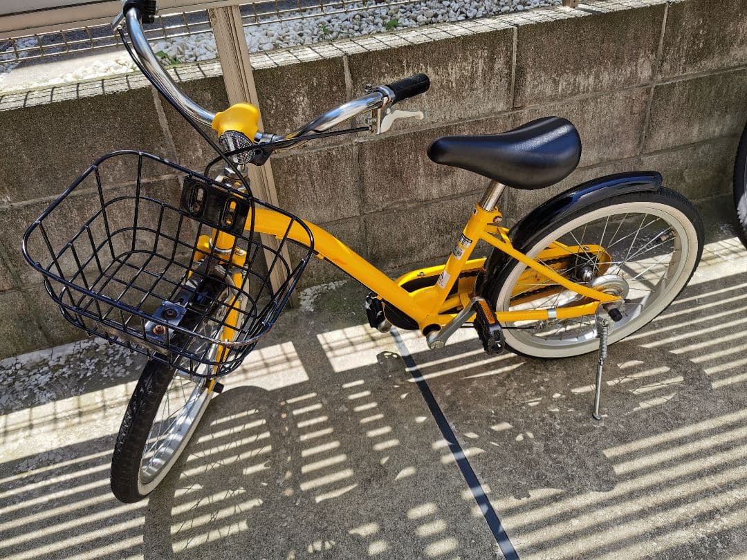 イエロー キッズ自転車 シティタイプ