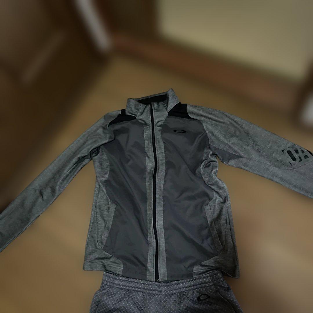 OAKLEY グレー チェック柄 ジャージ上下セット