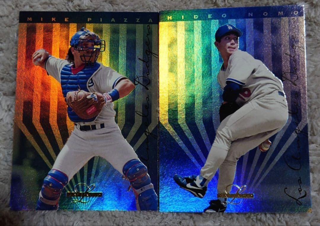 野茂英雄　マイク・ピアザ　ベースボール　カード　２枚セット　レア