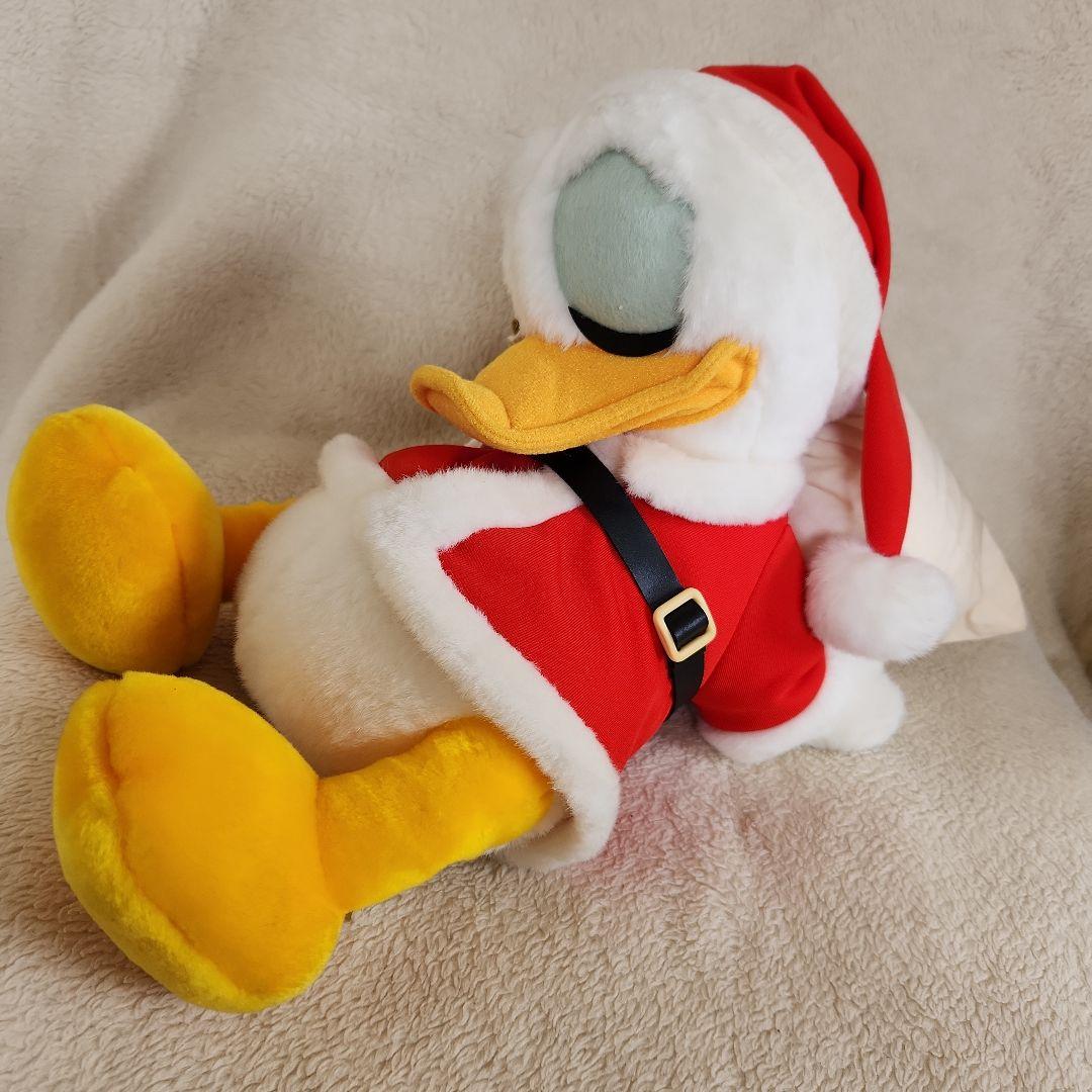 ドナルドダック　クリスマス　ぬいぐるみ　サンタクロース　レトロ