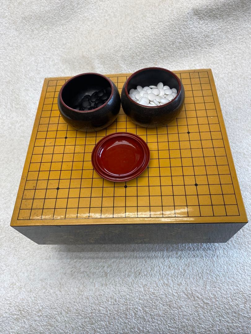 碁盤　豆碁盤　オブジェ　幅23cm