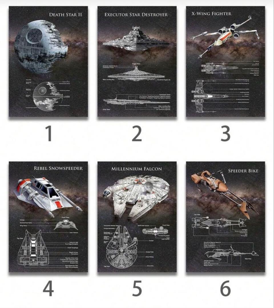 Death Star II グラフィックアート 6枚まとめ売り新品未使用