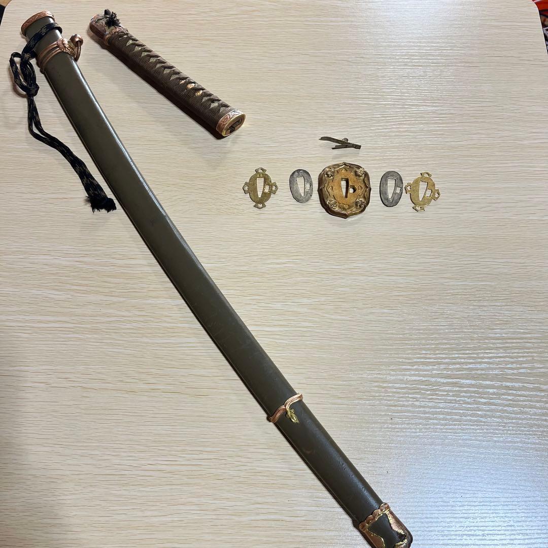 橋*様 軍刀　模擬刀　鞘　鍔　柄