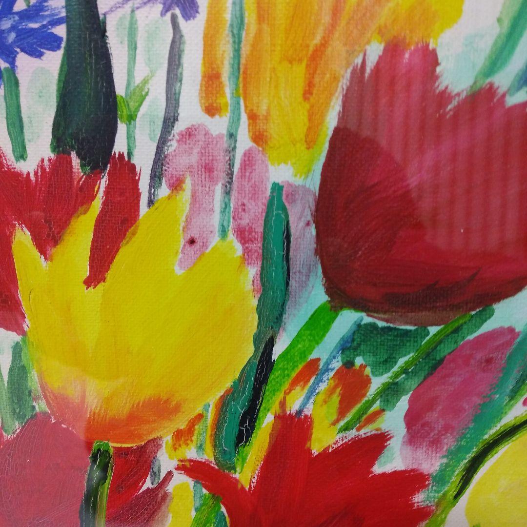 絵画「フランスへの花束Ⅵ」田中恵子さん作　真作/水彩画/静物画/風景画/油絵/額