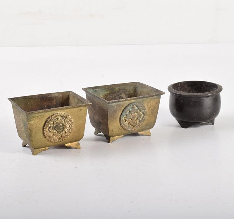 仏教美術　古銅　香炉　花立　火立　仏飯器など　仏具15点まとめて　V　R5094