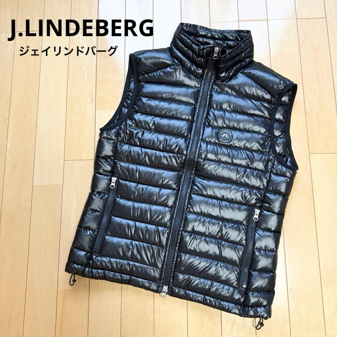 【極美品】ジェイリンドバーグ ブラック 黒 ダウンベスト ゴルフウェア S