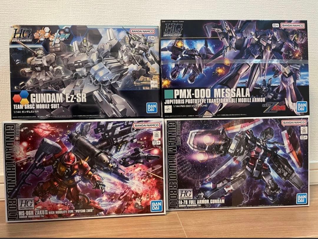 HG 高機動型サイコ•ザク/ HG フルアーマー•ガンダム/他2個