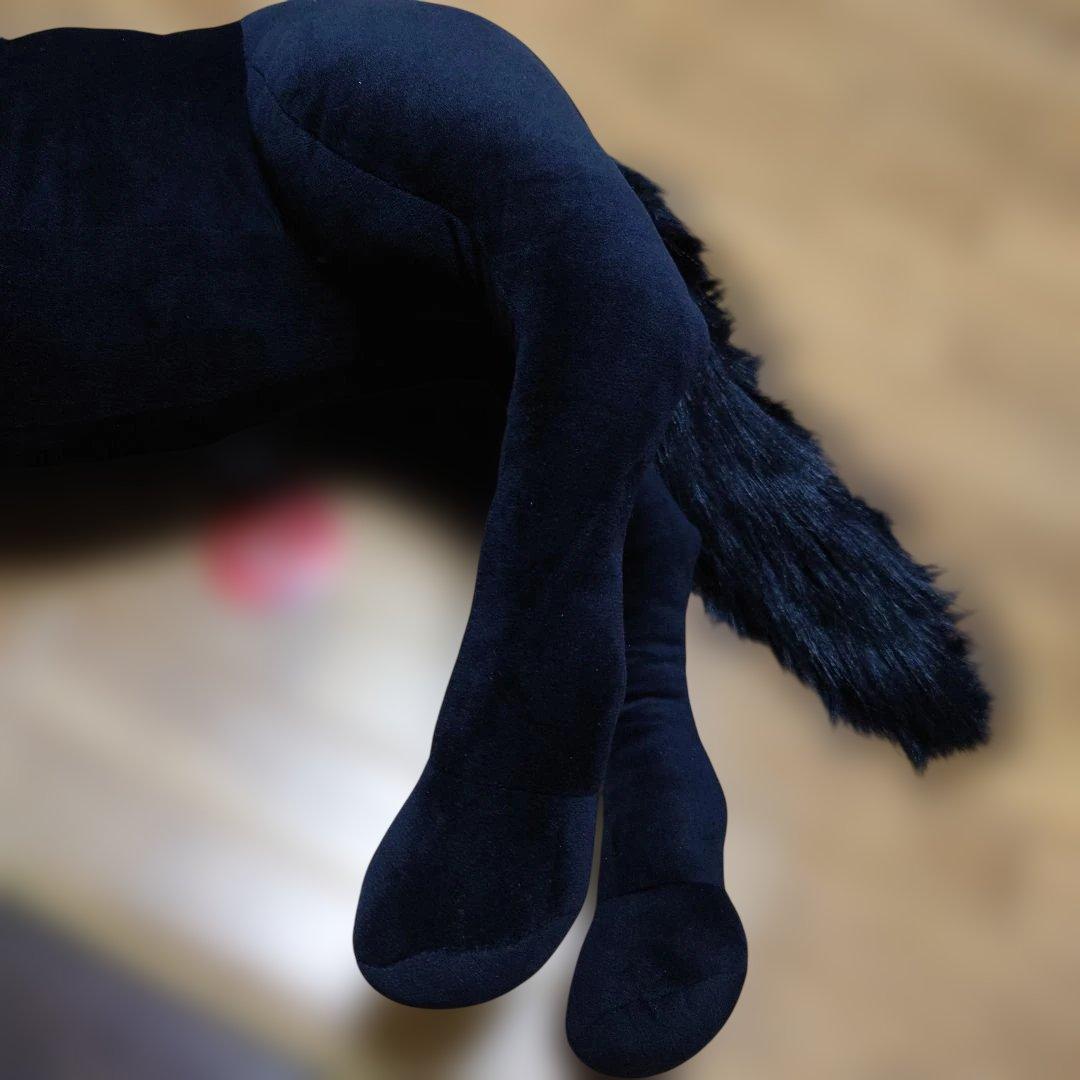 くたっとGIGAサラブレッド 黒い馬 ぬいぐるみ　非売品　馬　ウマ