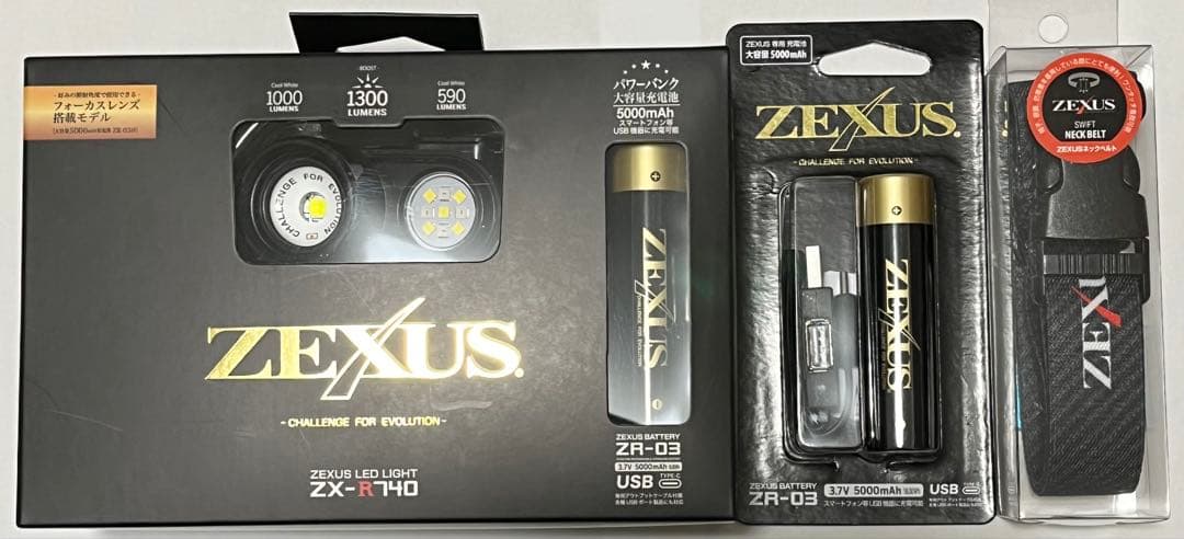 新品 冨士灯器 ゼクサス ZX-R740 ヘッドライト ネックベルト ZR-03