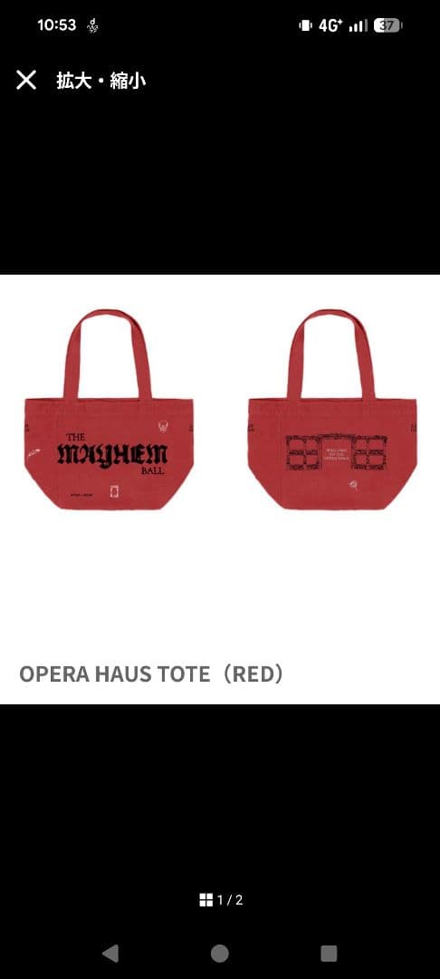 新品未開封 Lady GaGa 2026 OPERA HAUSトートバッグ