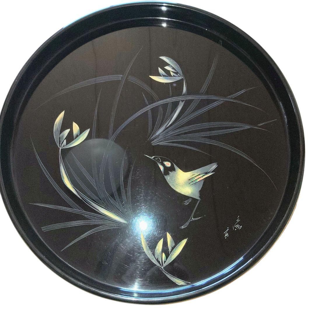 越後村上漆器　無形文化財　小野為朗　彫漆三彩塗茶櫃　茶道具　上手　茶器　茶櫃
