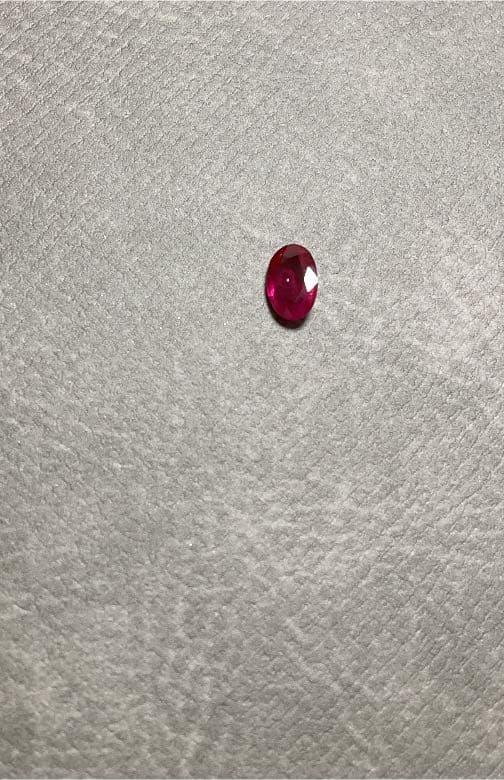 宝石鑑別書付　天然ルビー0.515ct