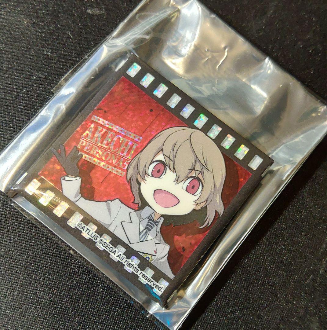 レア ペルソナQ2 缶バッジセット P5 明智 スクエア缶バッジ