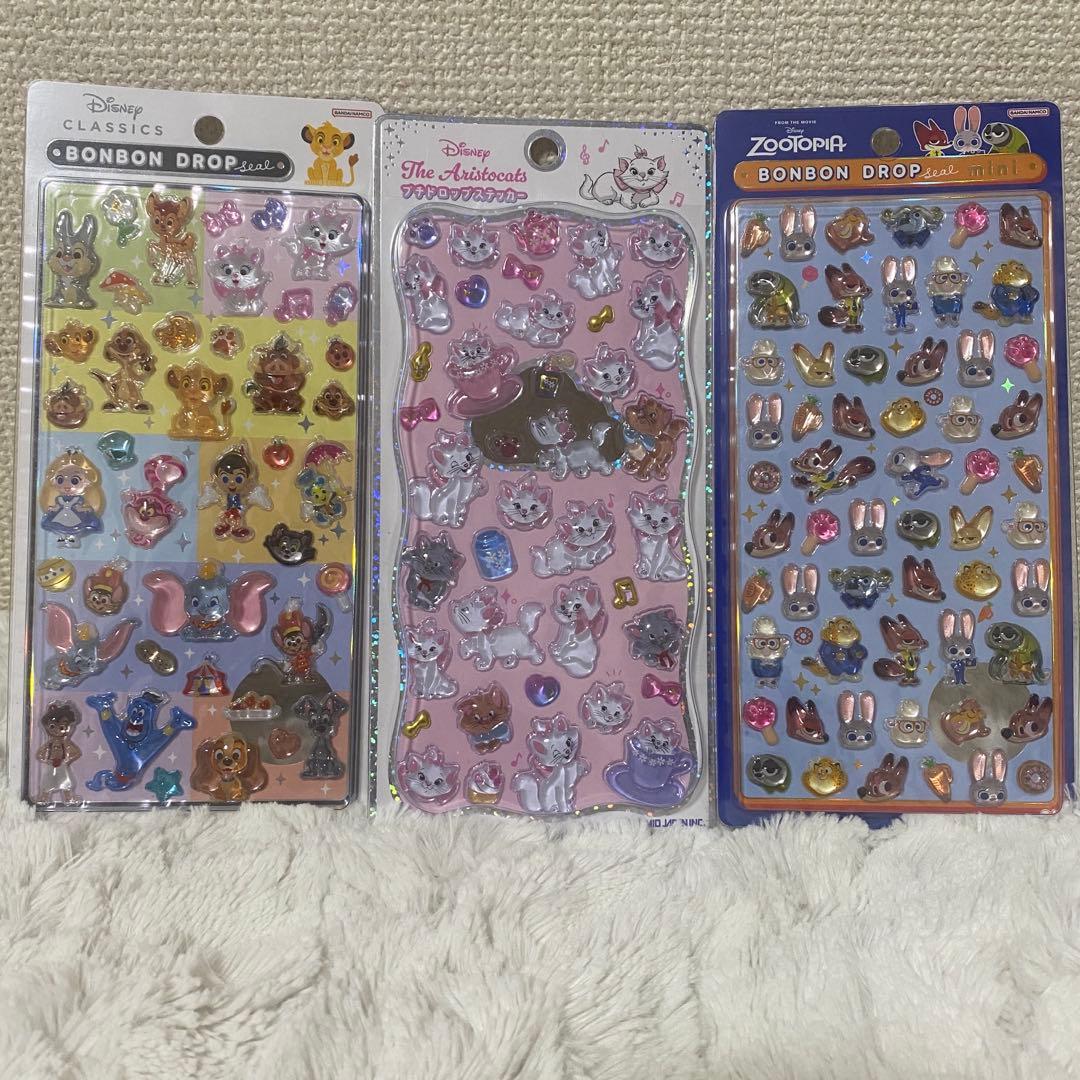 ディズニー　ボンボンドロップシール　プチドロップシール　ボンボンドロップmini