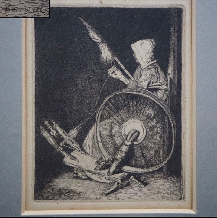 送料無料　フランソワ・ボンヴァン Franois Bonvin 銅版画1861年