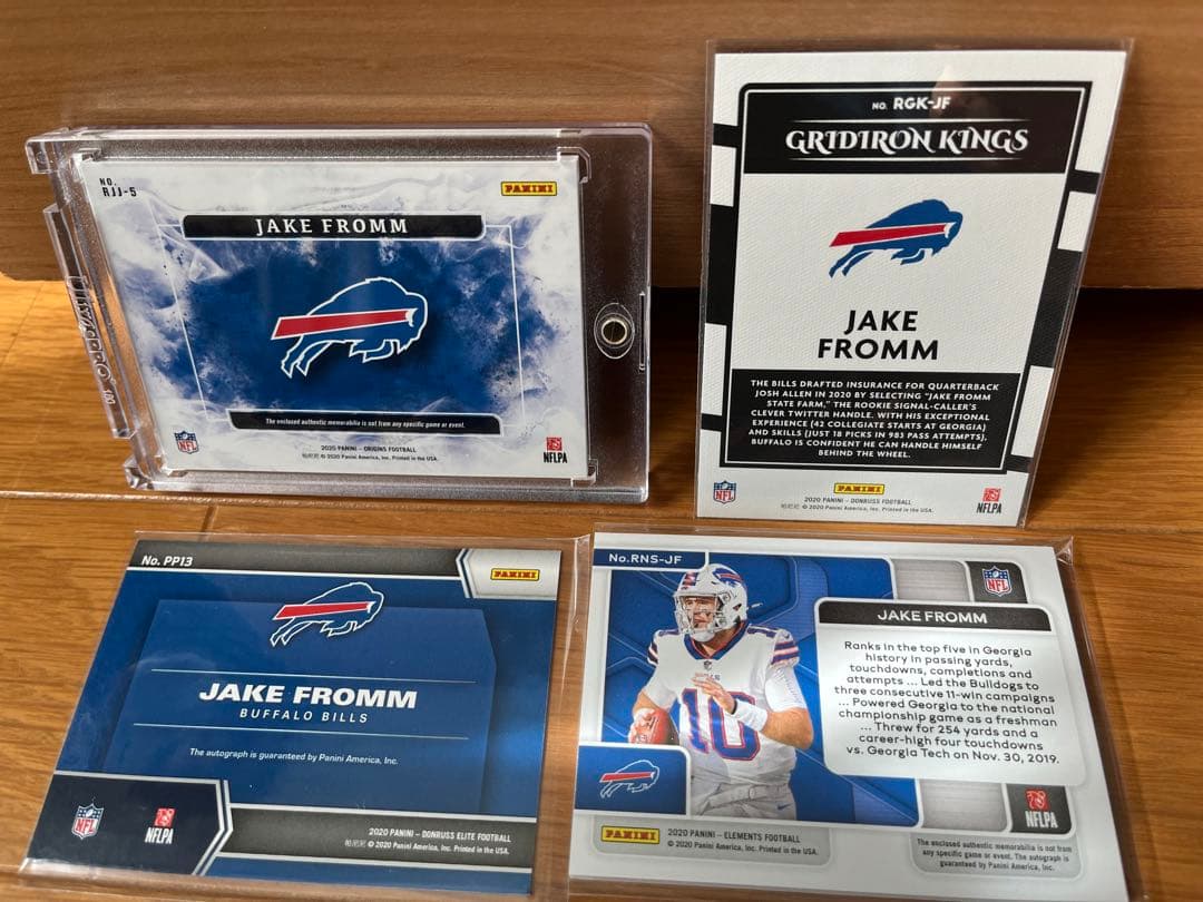 NFLカード Jake Fromm ルーキー世界1枚限定含む4枚セット