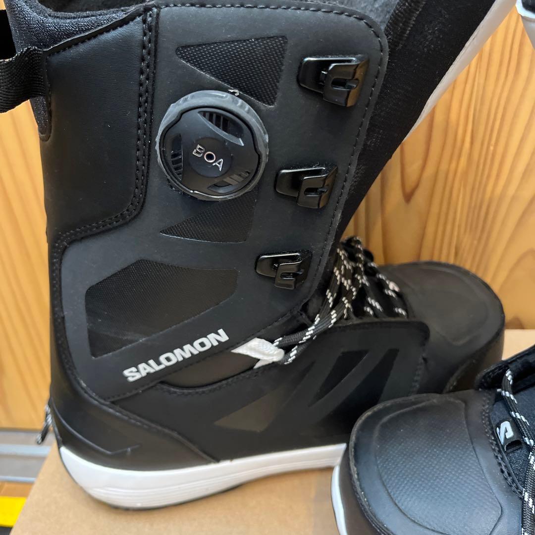 23-24 3回使用　SALOMON スノーボードブーツ ブラック　LAUNCH