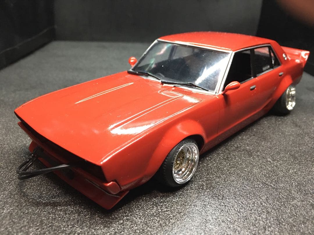旧車プラモデル完成品アオシマスカイラインケンメリ