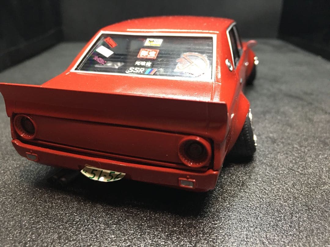 旧車プラモデル完成品アオシマスカイラインケンメリ