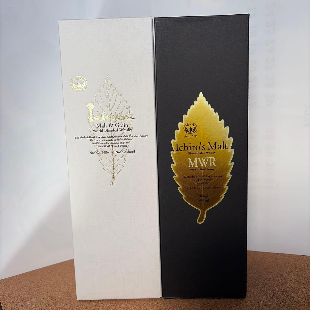 Ichiro's Malt & Grain とMWR 2本セット化粧箱付き