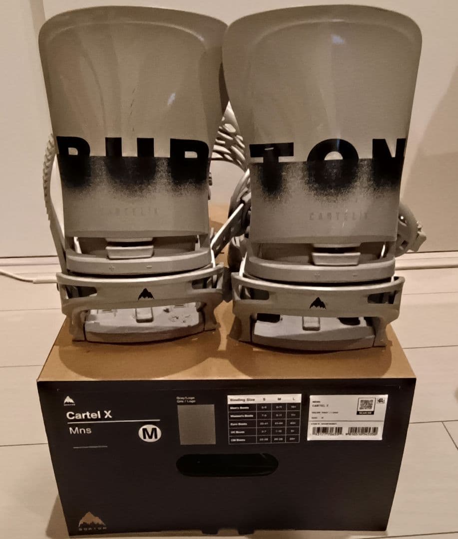 Burton Cartel X ビンディング Mサイズ グレー　23-24モデル