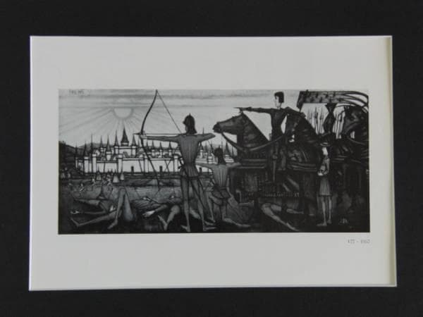 ベルナール・ビュッフェ/177-1957、版上サイン入、希少、状態良