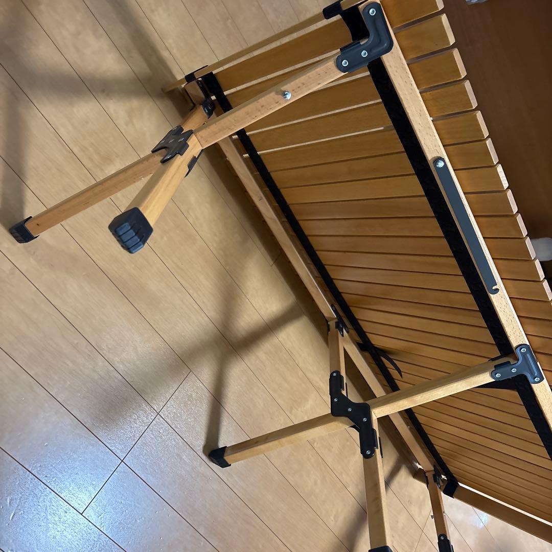 Hilander ウッドロールトップテーブルEX 120×60cm