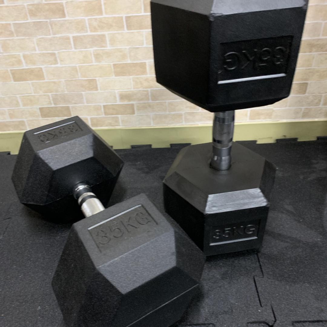 30% 割引 ヘックスラバーダンベル　37.5kg 2個