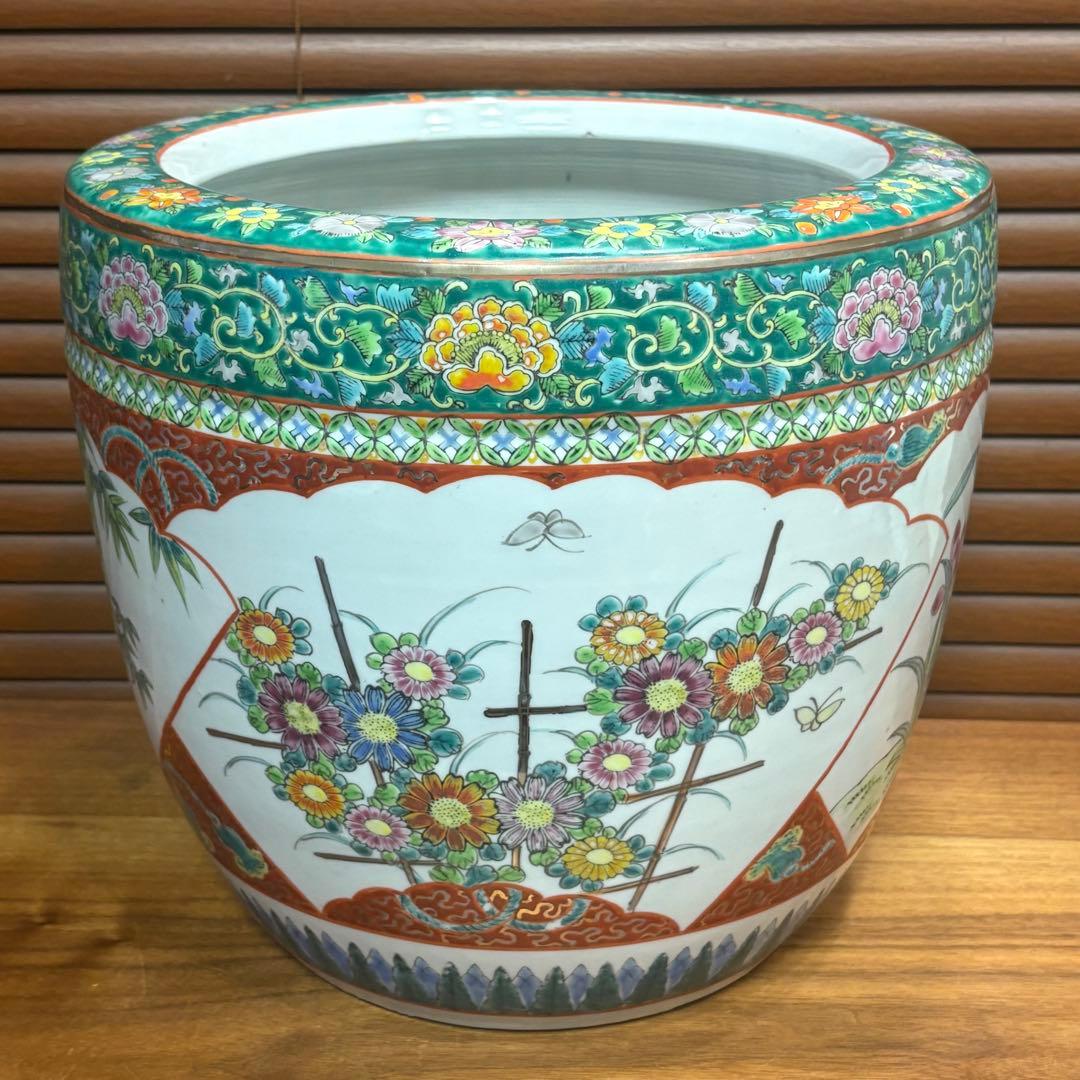 古伊万里◎赤絵火鉢　￼