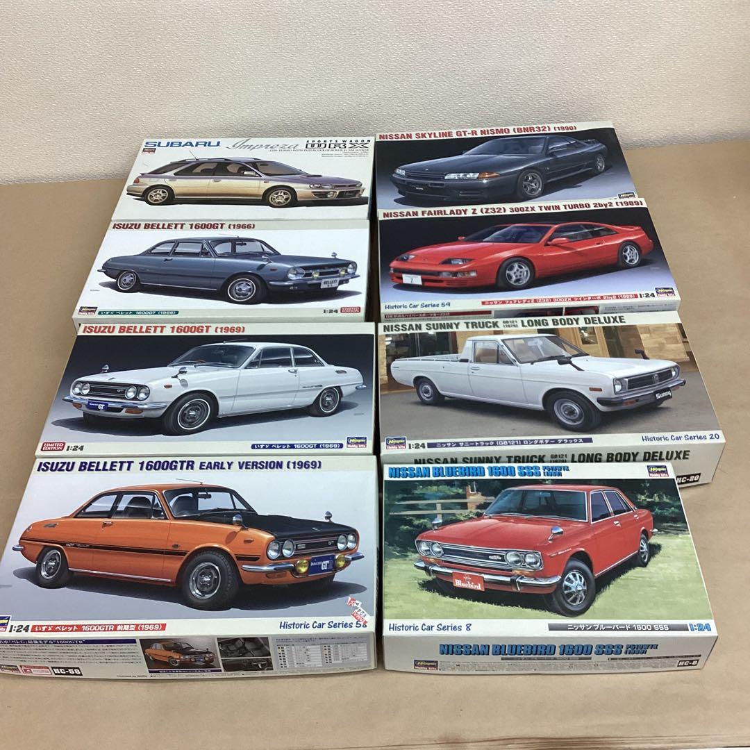ハセガワ模型 1/24スケール 旧車・名車プラモ 8点セット 未組立品