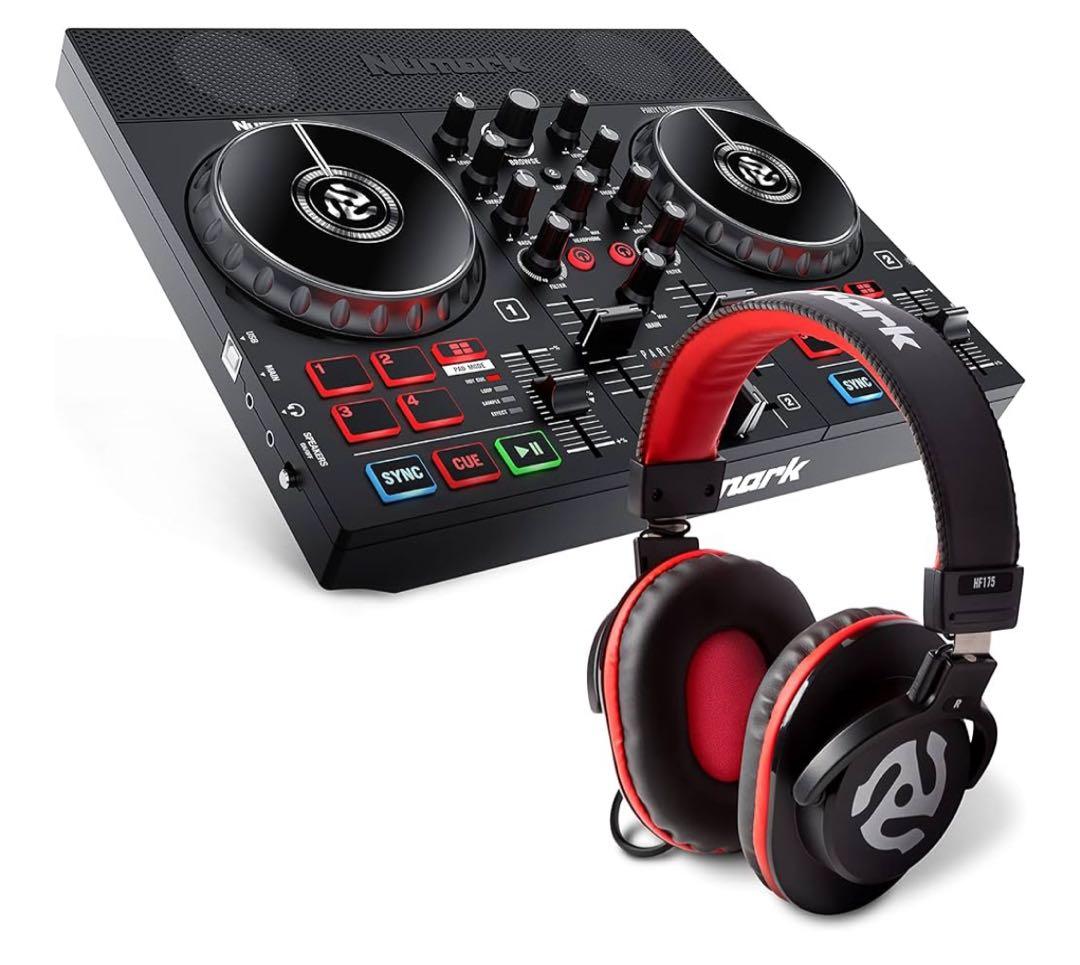 ほぼ新品【ヘッドフォン付き】Numark DJコントローラー LEDライト搭載