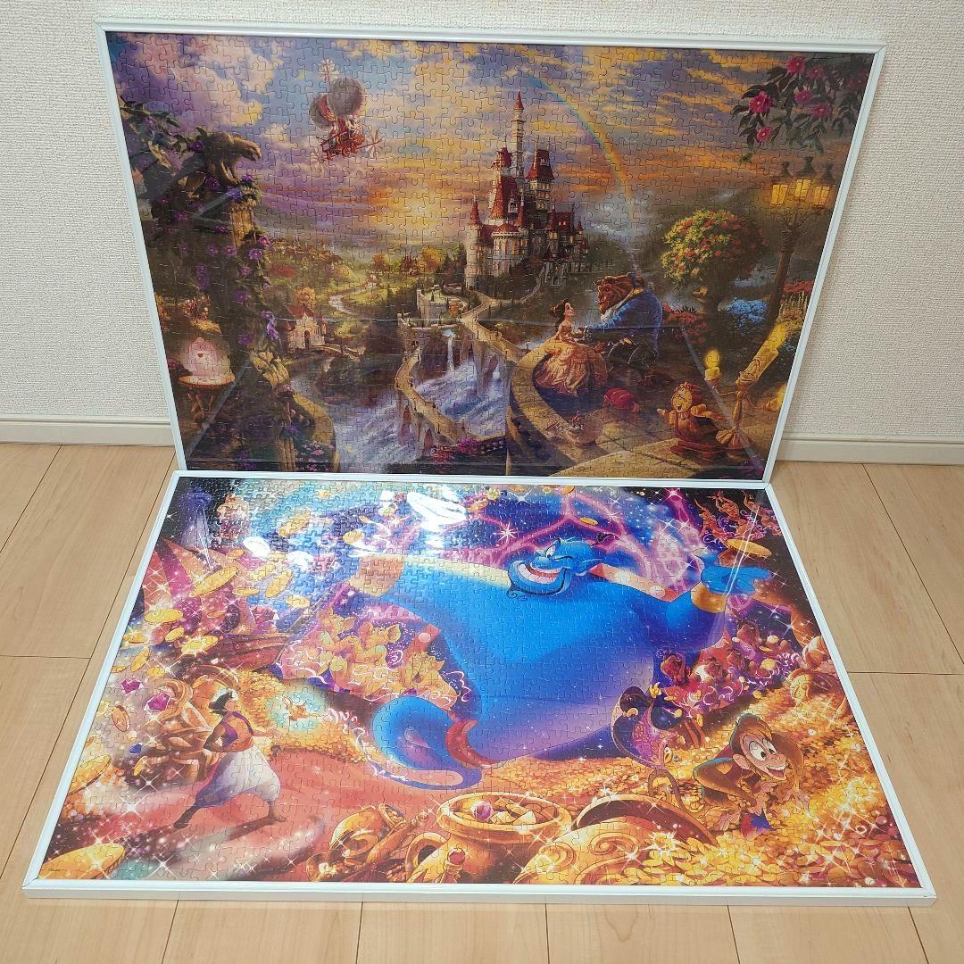 パズル完成品10点セット　フレーム付　ラプンツェル　アラジン　美女と野獣