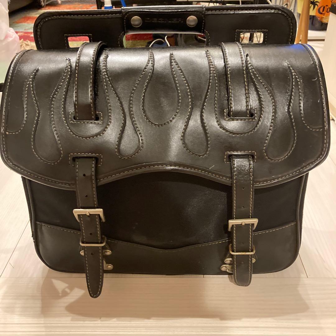 DEGNER 本革サイドバッグ フレイム オイルメンテ済