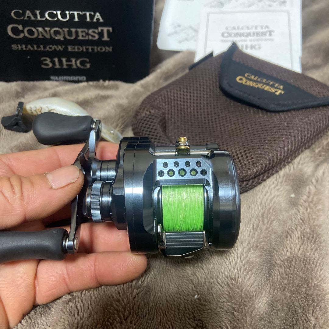 【美品】シマノ 24カルカッタコンクエストシャローエディション31HG(左巻き)