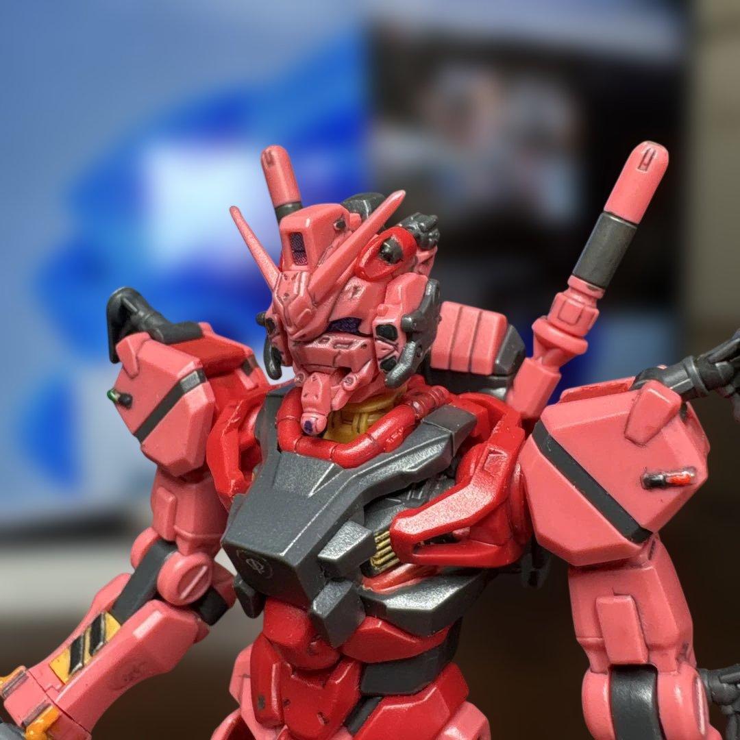 【完成品】HG 赤いガンダム　ビット6個　ザクバズーカ　部分塗装