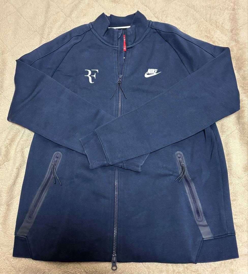 NIKE RFロゴ ネイビー ジャケット USED品 フェデラー選手着用モデル
