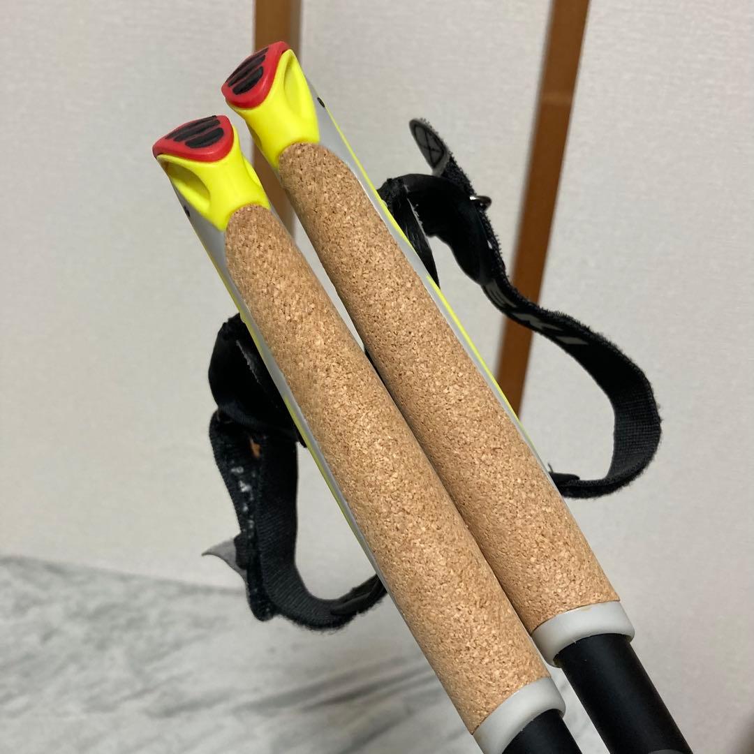 美品　LEKIノルディックウォーキングポールスピン シャークスピードロック