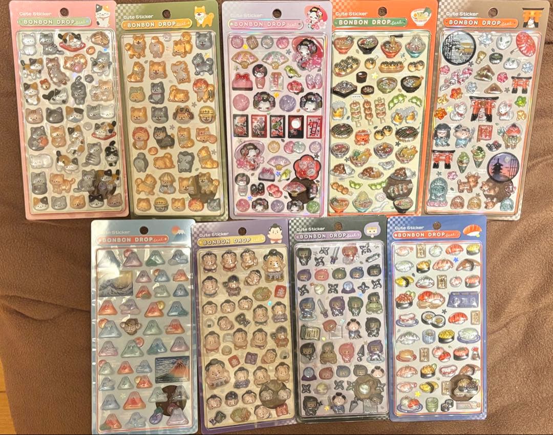 【正規品】ボンボンドロップシール　和柄　9種