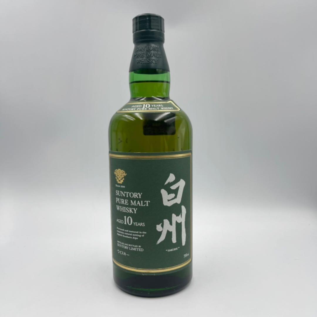 白州　サントリー ピュアモルト ウイスキー 10年 700ml 金縁 古酒