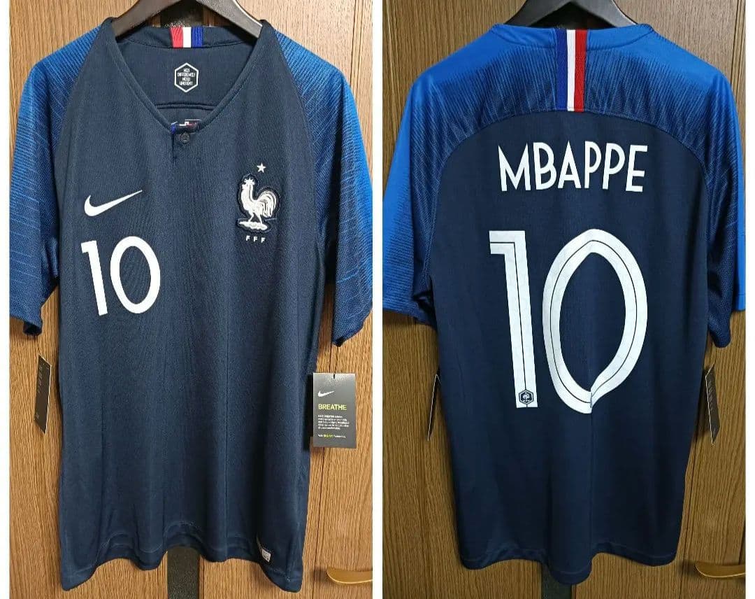 ナイキ フランス代表 エムバペ ユニフォーム 2018ホーム M 紙タグ付き