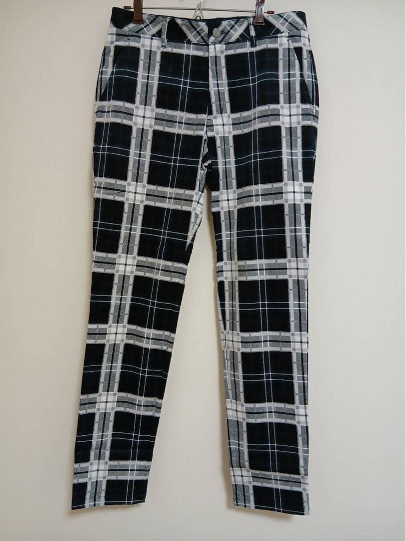 新品 トミーヒルフィガーゴルフロングパンツチェック