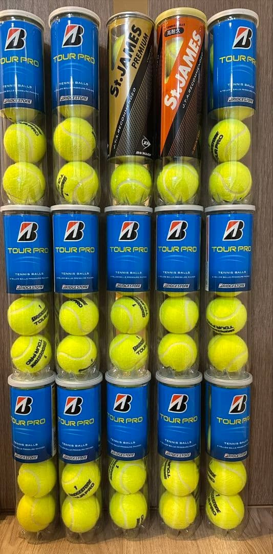 【新品・未開封】テニスボール 15缶セット（ブリヂストン TOUR PRO 他）