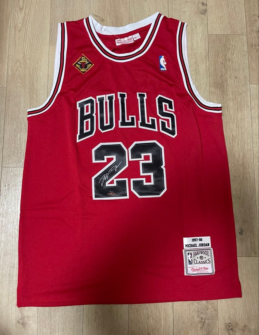 マイケル・ジョーダンのユニフォーム、ジョーダンのプリントサイン,bulls
