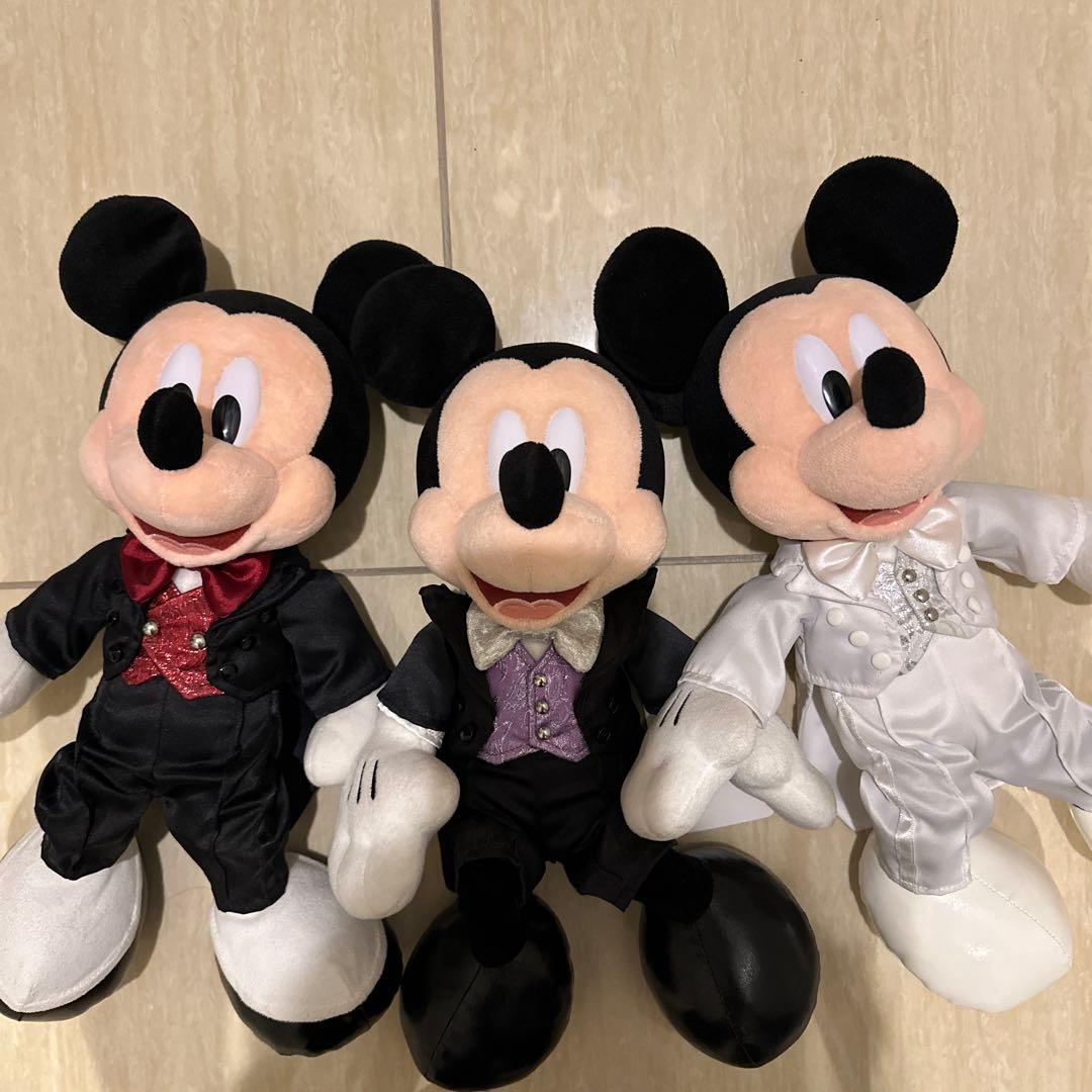厳選 ディズニー　ビッグバンドビート　ミッキー ぬいぐるみ　白タキ　黒タキ